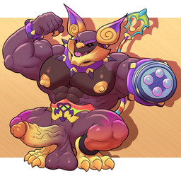 3_toes abs anthro balls barazoku biceps big_balls big_muscles big_nipples big_pecs big_penis feet flexing flexing_bicep genitals huge_pecs humanoid_genitalia humanoid_penis looking_at_viewer male multicolored_body multicolored_penis muscular muscular_anthro muscular_male nipples nude nude_anthro nude_male pecs penis saggy_balls simple_background solo tail toes ougon disney kingdom_hearts square_enix wargoyle dream_eater spirit_dream_eater digital_media_(artwork) hi_res