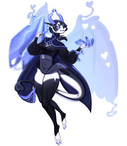2_horns 3_toes 5_fingers angry anthro biped black_hair blue_magic breasts claws clothed clothing digitigrade feet female finger_claws fingers front_view fur guardian hair heart_(marking) heart_symbol horn long_ears magic magic_user magic_wings markings shield shielding simple_background solo tail tapering_tail toe_claws toes white_background white_body white_fur white_skin wings natural_plaid mythology nyxia_(momonster03) dragon mythological_creature mythological_scalie scalie digital_media_(artwork) hi_res