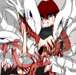 ambiguous_gender amputation amputee bite blood blue-eyes_white_dragon blue_eyes bone brown_hair card claws clothing cuts disembowelment dismemberment dragon eating gore grotesque_death guts hair hard_vore human intestines japanese_text licking male nipples plain_background ribcage ribs sharp_teeth simple_background spikes spine tears teeth text tongue torn_clothing translation_request unknown_artist vorarephilia vore white_dragon yu-gi-oh!
Rating: Questionable
Score: 0
User: JxcelDolghmQ
Date: September 04, 2011