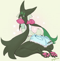 anthro big_butt biped blep bottomwear butt butt_squish clothed clothed_anthro clothed_female clothing denim denim_bottomwear denim_clothing denim_shorts digitigrade eyeliner feet female female_anthro fully_clothed fully_clothed_anthro fully_clothed_female fur green_body hindpaw kneeling leaning leaning_forward looking_back makeup mask midriff multicolored_body pawpads paws pink_clothing pink_eyes pink_pawpads pink_underwear pose rear_view scut_tail seiza short_tail shorts simple_background sitting solo squish star tail tan_background thong_straps tongue tongue_out torn_bottomwear torn_clothing torn_shorts two_tone_body underwear white_body white_fur zeighous nintendo pokemon felid feline generation_9_pokemon mammal meowscarada pokemon_(species) 2025 digital_drawing_(artwork) digital_media_(artwork) hi_res pinup signature