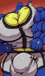 anthro balls big_balls big_bulge big_muscles big_pecs big_penis bulge clothing genitals grin huge_balls huge_bulge huge_muscles huge_pecs huge_penis hyper hyper_balls hyper_bulge hyper_genitalia hyper_muscles hyper_pecs hyper_penis looking_at_viewer male muscular muscular_anthro muscular_male pecs penis smile solo bobert truss_(character) eel electric_eel fish knifefish marine naked-back_knifefish 2017 3:5 hi_res