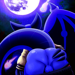 anthro anus balls butt celshade clothing cosmic_background genitals horn jacket jogging_pants letterman_jacket male moon night one_wing orange_clothing orange_underwear plant scales shooting_star solo spread_butt spreading star starry_background topwear tree underwear mythology theta_(markedbythebeast) dragon mythological_creature mythological_scalie scalie blue invalid_tag absurd_res hi_res