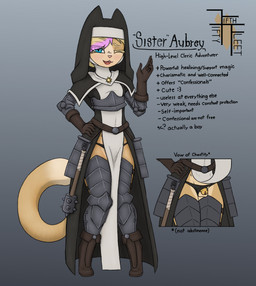 5_fingers absolute_territory adventurer anthro arm_armor armor armor_plates balls belt biped black_clothing black_dress black_panties black_underwear blonde_hair blue_eyes blush blush_lines boots chastity_cage chastity_device chest_armor cleric clothed clothed_anthro clothed_male clothing clothing_aside coif couter crossdressing crossdressing_male cuisse cutaway cute_fangs description dress fangs fantasy femboy fingers flashing footwear fur genitals gloves gold_(metal) gold_chastity_cage gold_chastity_device grey_background hair hand_on_hip handwear headdress highlights_(coloring) holy_spellcaster jewelry leg_armor mace magic_user male male_anthro medieval medieval_armor medieval_clothing medieval_fantasy melee_weapon multicolored_hair necklace nun nun_habit nun_outfit off/on one_eye_closed open_mouth panties panties_aside pelvic_curtain pink_hair pink_highlights plate_armor poleyn priest raised_clothing raised_dress religious_clothing rerebrace schynbalds shirt shoes simple_background solid_chastity_cage solo spiked_mace standing tail tassets teasing teeth text tongue topwear translucent translucent_hair tunic underwear underwear_aside vambrace veil weapon wearing_chastity_cage wearing_chastity_device wimple wink yellow_body yellow_fur fiftyfifthfleet dungeons_and_dragons hasbro wizards_of_the_coast aubrey_(fiftyfifthfleet) domestic_cat felid feline felis mammal 2022 absurd_res english_text hi_res model_sheet signature