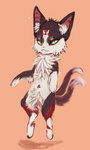 2_tails feral fluffy_ears fur fur_markings male markings multi_tail neck_tuft red_markings solo tail tuft yellow_eyes guo1 asian_mythology east_asian_mythology japanese_mythology mythology bakeneko domestic_cat felid feline felis mammal yokai