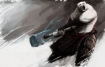 action_pose battle hammer male muscular muscular_male pose solo tools warrior zekit guild_wars bear kodan_(species) mammal polar_bear ursine