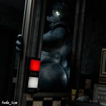 3d_(artwork) absurd_res bedroom_eyes big_butt bonnie_(fnaf) butt digital_media_(artwork) five_nights_at_freddy's half-closed_eyes hand_on_wall hi_res lagomorph leporid male mammal narrowed_eyes rabbit scottgames seductive solo window z_hado