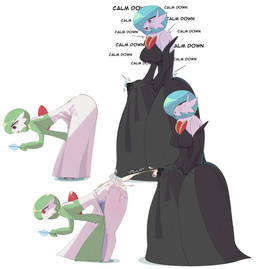 ahegao armwear barely_visible_breasts bent_arm bent_over big_breasts biped black_armwear black_clothing black_dress black_elbow_gloves black_gloves black_handwear blue_body blush bodily_fluids breasts butt chest_spike clothed clothed_female clothed_gynomorph clothed_humanoid clothing cum cum_in_clothing cum_on_another's_butt cum_on_butt cum_on_head cum_through_clothing cumshot dialogue dress duo ejaculation elbow_gloves erection erection_under_clothing eye_roll eyelashes featureless_feet feet female female_humanoid fully_clothed fully_clothed_gynomorph fully_clothed_humanoid genital_fluids gloves green_body gynomorph gynomorph/female gynomorph_humanoid handwear holding_leaf humanoid_on_humanoid intersex intersex/female intersex_humanoid leaf looking_at_another looking_at_object looking_pleasured mouth_closed multicolored_body nipple_outline onomatopoeia open_mouth orgasm penile precum precum_bubble precum_through_clothing pseudo_hair pupils red_eyes resisting_orgasm simple_background small_breasts sound_effects spikes spikes_(anatomy) splurt standing surprised text unwanted_ejaculation wet wet_clothing white_background white_body white_clothing white_dress white_sclera gooneet nintendo pokemon gardevoir generation_3_pokemon generation_6_pokemon humanoid mega_evolution mega_gardevoir pokemon_(species) shiny_pokemon 2026 archived_source digital_drawing_(artwork) digital_media_(artwork) english_text hi_res sequence shaded