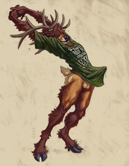 animal_genitalia anthro antlers arm_tuft athletic athletic_male balls bodily_fluids bottomless bulge butt clothed clothing dripping erection erection_under_clothing erection_under_shirt forearm_tuft forearms fur genital_fluids genitals hair hair_over_eyes hooves horn leg_tuft lemon_testicles male muscular muscular_thighs nude orange_body orange_fur partially_clothed precum precum_drip precum_through_clothing scut_tail short_tail simple_background smile solo standing stretching tail tenting thigh_tuft topwear topwear_only tuft wet wet_clothing momamo mo_(momamo) cervine deer elk mammal 2025 absurd_res digital_media_(artwork) hi_res