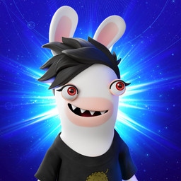 alternate_species anthro black_clothing black_hair black_shirt black_t-shirt black_topwear blue_background clothed clothed_anthro clothed_female clothing cosmic_background eyelashes female female_anthro flat_chested fur furrification hair lidded_eyes light long_ears multicolored_body noseless open_mouth open_smile rabbidification red_eyes red_tongue sharp_teeth shirt short_hair simple_background smile solo space space_background t-shirt tan_body tan_eyelids tan_inner_ear tan_skin teeth tongue topwear two_tone_body white_body white_fur virgile_maratrey raving_rabbids rayman_(series) real_world ubisoft cristina_nava lagomorph mammal rabbid 1:1 2022 3d_(artwork) absurd_res autodesk_maya_(artwork) bust_portrait colored digital_media_(artwork) english_description hi_res lighting official_art portrait shaded zbrush_(artwork)