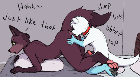 anthro bed bedroom_sex butt collar cunnilingus dialogue duo female furniture genitals green_eyes male male/female oral pawpads penis sex size_difference smaller_male text vaginal laserkitten mythology pixile_studios super_animal_royale emerald_(laserkitten) canid canine canis mammal mustelid mythological_canine mythological_creature otter super_werewolf_(sar) super_wolf_(sar) werecanid werecanine werecreature werewolf wolf colored_sketch english_text hi_res sketch