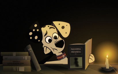 black_ears black_nose black_spots book candle collar feral floppy_ears fur heterochromatic_ears male pink_inner_ear reading reading_book red_collar solo spots toony white_body white_fur white_spots insufferableoaf 101_dalmatian_street 101_dalmatians disney dylan_(101_dalmatians) canid canine canis dalmatian domestic_dog mammal 16:10 hi_res widescreen