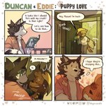 anthro dialogue duo text doginacafe kip_(doginacafe) mason_(doginacafe) canid canine canis domestic_dog husky mammal nordic_sled_dog spitz 1:1 absurd_res comic english_text hi_res nonbinary_(lore) trans_(lore)