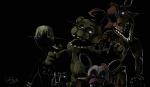 anthro glowing glowing_eyes group machine simple_background fiszi five_nights_at_freddy's five_nights_at_freddy's_3 scottgames phantom_foxy_(fnaf) phantom_freddy_(fnaf) phantom_mangle_(fnaf) phantom_marionette_(fnaf) animatronic bear canid canine fox mammal robot hi_res