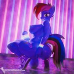 animal_genitalia animal_penis anthro anthrofied areola balls blue_body breasts butt clothing crossgender crouching cutie_mark equine_genitalia equine_penis erection footwear footwear_only ftg_crossgender fti_crossgender genitals glistening glistening_balls glistening_body glistening_breasts glistening_butt glistening_ears glistening_face glistening_genitalia glistening_legs glistening_thighs glowstick glowstick_bracelet glowstick_on_penis grin gynomorph intersex looking_at_viewer looking_back looking_back_at_viewer mostly_nude nightclub nipples nude penis rear_view side_boob smile smug solo tail screwingwithsfm broly_culo friendship_is_magic hasbro my_little_pony rainbow_dash_(mlp) equid equine mammal 1:1 3d_(artwork) digital_media_(artwork) hi_res meme