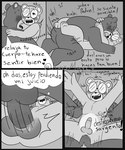 anal anthro balls blush dialogue duo erection genitals hug licking male male/male penis sex text tongue tongue_out axismarcy unicorn_wars padre_(unicorn_wars) sargento_caricias bear mammal 2023 absurd_res comic hi_res monochrome spanish_text