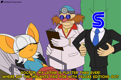 angry anthro black_clothing black_suit brown_facial_hair brown_mustache clothing eyelashes eyes_closed eyewear facial_hair female for_a_head glasses group hair male mustache necktie parody sleeping suit text trio white_hair flashpointgear sega sonic_the_hedgehog_(series) the_simpsons dr._eggman rouge_the_bat bat human humanoid mammal object_head absurd_res english_text hi_res