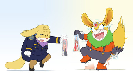 angry anthro clothing duo female fur grunts military_uniform photo stomping uniform yellow_body yellow_fur joeadok archie_comics sega sonic_the_hedgehog_(archie) sonic_the_hedgehog_(comics) sonic_the_hedgehog_(series) dr._eggman fan_character g.u.n._commander thunderbolt_the_chinchilla chinchilla chinchillid mammal rodent 16:9 widescreen sibling_(lore) sister_(lore) sisters_(lore)