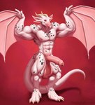 abs anthro balls biceps big_balls deltoids feet foreskin genitals horn huge_balls male muscular muscular_male navel nipples paws pecs penis red_eyes serratus solo wings thejoyfuldragon european_mythology mythology bat dragon hybrid mammal mythological_creature mythological_scalie scalie western_dragon wyvern hi_res