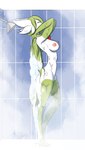 anthro bangs bathing big_breasts breasts cleaning eyes_closed female foam from_side green_hair hair inside nipples nude nude_anthro nude_female shower showering slim slim_anthro slim_female solo standing steam tile tile_wall wall_(structure) water wet wet_body white_body white_skin anonymous_artist nintendo pokemon gardevoir generation_3_pokemon pokemon_(species) digital_drawing_(artwork) digital_media_(artwork) full-length_portrait hi_res portrait