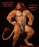 abs anthro biped black_background bottomwear bulge claws clothing digitigrade finger_claws fur hair loincloth male mane muscular muscular_anthro muscular_male nipples open_mouth orange_body orange_fur paws pecs red_hair red_mane simple_background solo standing step_pose tail tail_tuft tan_body tan_fur text tuft whiskers yellow_eyes cherry_blossom_kid disney the_lion_king simba_(the_lion_king) felid lion mammal pantherine 2023 digital_media_(artwork) english_text hi_res