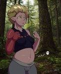 after_vore belly blonde_hair breasts burp_cloud burping camel_toe clothing death detailed_background digestion disability female female_pred fern forest forest_background freckles hair humanoid_pointy_ears jeans_shorts jewelry nature nature_background navel necklace onomatopoeia oral_vore pink_body pink_skin plant pointy_ears prosthetic prosthetic_arm prosthetic_limb shirt skull_symbol soft_vore solo sound_effects tank_top teal_eyes text topwear tree unwilling_prey vore nala_urbff dungeons_and_dragons hasbro wizards_of_the_coast nylia_tinterr elf humanoid absurd_res hi_res