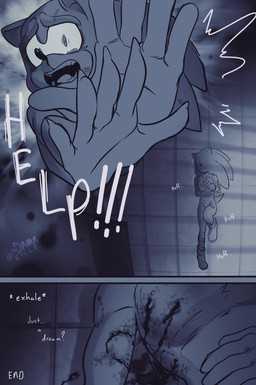 abuse anthro arm_wound bandage bite_mark blood bodily_fluids bruised chest_wound grimdark lying male memory_loss nosebleed nude on_back on_ground scared screaming shaking solo tears text toodamncycle sega sonic_the_hedgehog_(series) sonic_the_hedgehog eulipotyphlan hedgehog mammal absurd_res comic digital_drawing_(artwork) digital_media_(artwork) english_text hi_res watermark