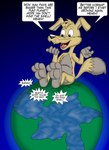 3_toes 4_fingers anthro dialogue dominant dominant_young earth feet fingers foot_fetish foot_focus giga implied_musk macro male paws planet planet_dwarfing soles solo space speech_bubble teasing terra_macro text toes too_big young young_anthro young_male zenobius blinky_bill_(series) shifty_dingo canid canine canis dingo mammal absurd_res digital_media_(artwork) english_text hi_res