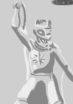 5_fingers anthro armor armored_skirt belt bottomwear breastplate brooch cape cloak clothing crown female fingers glistening glistening_eyes headgear rope rope_belt skirt sling_(weapon) solo standing fluxfoxart redwall tiria_wildlough mammal mustelid otter absurd_res digital_media_(artwork) digital_painting_(artwork) greyscale hi_res monochrome painting_(artwork) shaded signature sketch