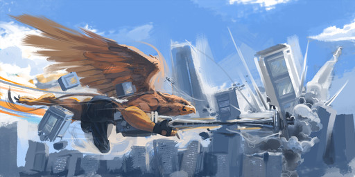 anthro balls balls_outline beak biceps biped brown_body building building_destruction bulge city city_background city_crushing city_destruction cityscape clothed clothing destruction detailed_background detailed_bulge erection erection_under_briefs erection_under_clothing feathered_wings feathers fingerless_gloves flying genital_outline genitals gloves handwear house macro macro_anthro macro_male male muscular muscular_anthro muscular_male outside pecs penile penis penis_outline rampage sky smile solo tail wings blackestmanamultis mythology carpo avian gryphon mythological_avian mythological_creature hi_res