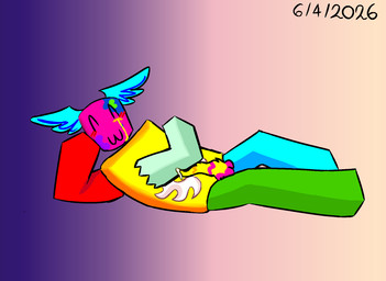 ^_^ ^w^ amputee anthro balls blush blush_lines bodily_fluids cat_smile colorful_body crotch_tentacles cum disability eyes_closed facial_markings genital_fluids genitals gradient gradient_background head_markings head_wings lying male markings missing_hand multicolored_body multicolored_penis nude nude_anthro nude_male penis pose posing_nude precum roblox_spawn_symbol simple_background skittles_(hwwhp) smile solo tentacles unusual_anatomy unusual_genitalia unusual_wing_placement wings whycuzweplayingbendy happy_world_with_happy_people roblox mammal robloxian cel_shading dated digital_drawing_(artwork) digital_media_(artwork) hi_res ibispaint_(artwork) shaded simple_shading nonbinary_(lore)
