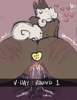 anthro bodily_fluids buttplug camera_view cum duo female genital_fluids heart_symbol holidays male male/female penetration plug_(sex_toy) sex_toy simple_background solo_focus text vaginal conditional_dnp lustylamb snapchat valentine's_day elise_(lustylamb) bovid caprine domestic_sheep mammal sheep