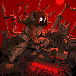 5_toes anthro armor axe blood blood_tears bodily_fluids feet female female_focus holding_axe holding_object humanoid_feet muscular muscular_anthro muscular_arms muscular_female pile plantigrade stirrup_footwear tears toes ceehaz dog_knight_rpg rory_(ceehaz) canid canine canis dobermann domestic_dog mammal pinscher 1:1 2025 absurd_res hi_res
