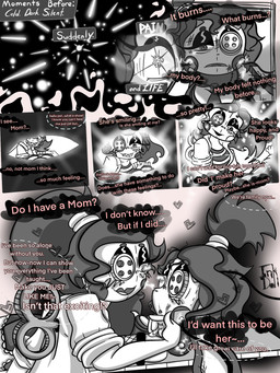 anthro blush burn_mark button_(fastener) button_eyes clothing collar dialogue doll duo electricity electrocution electrostimulation examination_table female fishnet_clothing greeting hair ink laboratory necktie necromancy ownership ponytail romantic scientist simple_background text winding_key inkdoll animate_inanimate humanoid living_doll patchwork_creature 3:4 comic english_text hi_res