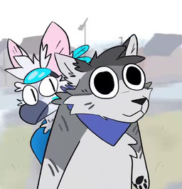 :3 ambiguous_feral ambiguous_gender anthro beak clothed clothed_anthro clothing day duo feral hoodie kerchief male male_anthro meow neckerchief neckwear open_mouth outside smile topwear thunderfennec mythology avian domestic_cat felid feline felis gryphon mammal mythological_avian mythological_creature 2d_animation animated colored frame_by_frame meme short_playtime sound video