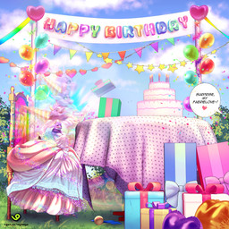 2_horns anthro areola balloon banner big_breasts biped birthday birthday_cake birthday_party blonde_mane blue_body blue_ears blue_paws blue_wings blush blush_lines breasts cake candle chair cheek_tuft clothed clothing cloud confetti covering covering_breasts covering_self curling_tail dessert detailed_background dewlap_(anatomy) dress duo embarrassed eyebrows eyelashes facial_tuft fangs feathered_wings feathers female fire fluffy fluffy_ears food frosting fur furniture gift glitter gown grass hanging_streamer hat headgear headwear heart_symbol horn inflatable magic mane micro micro_anthro motion_lines multicolored_body multicolored_fur offscreen_character onomatopoeia open_mouth outside party party_hat pink_areola pink_body pink_fur plant pointy_ears prick_ears purple_body purple_fur shrinking shrinking_out_of_clothes shrunk size_transformation smile smiling_at_viewer sound_effects sparkles speech_bubble surprised tablecloth tail tail_mane teeth text throne transformation tree tuft two_tone_body wardrobe_malfunction wings yellow_eyes yellow_horn yellow_tail yellow_tuft regbage mythology petal_(dapperhedgehog) dragon fairy_dragon furred_dragon furred_scalie lizard mythological_creature mythological_scalie reptile scalie winged_dragon 1:1 absurd_res colorful_theme english_text hi_res