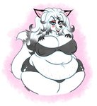 anthro belly big_belly big_breasts bottomwear breasts clothing eyeshadow female hotpants huge_breasts lips lipstick makeup midriff obese obese_anthro obese_female overweight overweight_anthro overweight_female sharp_teeth shorts solo stretch_marks teeth thick_thighs wide_hips f-thefirst canid canine fox mammal