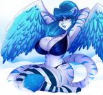 anthro big_breasts breasts clothing female lipstick makeup pose solo wings ooo-belise-ooo tacoma_(character) felid mammal pantherine tiger pinup