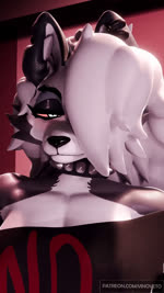 alternative_fashion anthro big_breasts breasts clothed clothing clothing_pull collar female fur looking_at_viewer piercing red_sclera shirt shirt_pull smile solo tail thick_thighs tight_clothing topwear topwear_pull wide_hips vinoveto helluva_boss mythology loona_(helluva_boss) canid canid_demon canine demon hellhound mammal mythological_canine mythological_creature 3d_(artwork) 3d_animation 9:16 animated digital_media_(artwork) hi_res high_framerate no_sound short_playtime webm