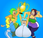 anthro award big_breasts breasts female female/female fur group huge_breasts hyper hyper_breasts trophy marauder6272 activision crash_bandicoot_(series) crash_team_racing_(series) crash_team_racing_nitro-fueled ami_bandicoot isabella_bandicoot liz_bandicoot megumi_bandicoot