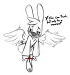 anthro blush clothing female freckles panties smile solo text underwear undressing soulcentinel violetechoes angel_hare the_east_patch angel_gabby angel angel_hare_(the_east_patch) hare lagomorph leporid mammal rabbit 2023