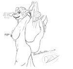 anthro breasts clothing confident female flirting makeup mature_female sassy solo tail undressing daxtheotterart fish marine shark monochrome