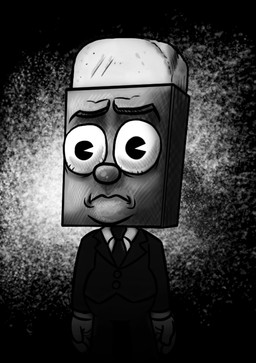 ambiguous_gender clothing eraser for_a_head male solo suit suit_and_tie suit_jacket killb94_(artist) cuphead_(game) eraserhead humanoid mammal object_head 2018 black_and_white digital_drawing_(artwork) digital_media_(artwork) half-length_portrait monochrome portrait