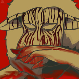 angry anthro blood blood_from_mouth blood_in_mouth blood_on_face blood_on_hand blood_splatter bodily_fluids glare glaring_at_viewer male nosebleed serial_killer solo wiping wiping_face wiping_mouth m4n albert_(m4n) bovid caprine mammal sheep 1:1 headshot_portrait hi_res portrait