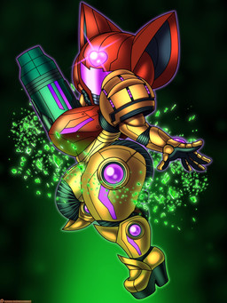 anthro arm_cannon armor big_breasts breasts curvy_figure female full_body_suit headgear helmet solo thick_thighs wide_hips omegasunburst sega sonic_the_hedgehog_(series) rouge_the_bat samus_aran_(cosplay) bat mammal absurd_res hi_res