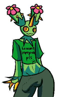 anthro anthrofied bulge claws detailed_bulge genital_outline green_body horn male penis_outline plant simple_background solo white_background yellow_claws yellow_eyes dakuterooty nintendo pokemon elemental_creature flora_fauna generation_5_pokemon humanoid maractus pokemon_(species) aliasing digital_media_(artwork) low_res