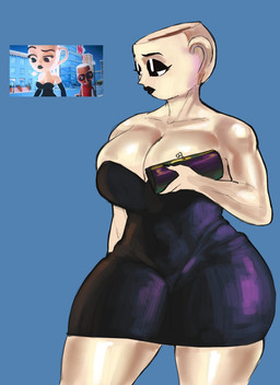 bare_shoulders bent_arm big_breasts big_eyes biped black_clothing black_dress black_eyebrows black_eyes black_eyeshadow black_fingernails black_lipstick black_nails blue_background breasts broad_shoulders cleavage cleavage_overflow clothed clothed_female clothed_humanoid clothing collarbone colored_fingernails colored_nails container cup dress eyebrows eyelashes eyeshadow female fingernails fingers for_a_head glistening glistening_arms glistening_body glistening_breasts glistening_eyelids glistening_legs glistening_lips glistening_shoulders glistening_skin glistening_thighs half-closed_eyes head_turned holding_object holding_purse iris light_body light_skin lips lipstick long_eyelashes looking_down makeup monotone_background nails narrowed_eyes no_pupils not_furry pointy_nose pose purse simple_background skimpy skimpy_dress solo standing strapless_clothing strapless_dress thick_lips thick_thighs three-quarter_view white_body white_breasts white_nose white_sclera white_skin wide_hipped_female wide_hipped_humanoid wide_hips quattrant italian_brainrot_animals ballerina_cappuccina animate_inanimate humanoid object_head 2025 absurd_res digital_drawing_(artwork) digital_media_(artwork) hi_res portrait reference_image three-quarter_portrait
