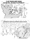 2_panel_comic ambiguous_gender anthro black_nose bodily_fluids crying dialogue fur group question_mark simple_background social_commentary standing tears text white_background simple_nicks canid canine canis domestic_cat domestic_dog felid feline felis mammal mouse murid murine mustelid otter rodent comic english_text hi_res monochrome