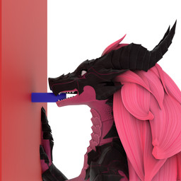 anthro fellatio female from_side hair oral penile pink_body sex simple_background solo teeth white_background brand175 petruz_(modeler) mythology agape_(petruz) dragon mythological_creature mythological_scalie scalie 1:1 3d_(artwork) absurd_res digital_media_(artwork) half-length_portrait hi_res portrait