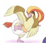 balancing blush brown_body brown_feathers clean_diaper clothing diaper feathers feral male raised_leg solo spread_wings surprise waddling white_diaper wings craymin nintendo pokemon avian generation_1_pokemon pidgeot pokemon_(species) cropped