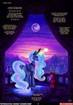 absurd_res adult_(lore) alternate_hairstyle balcony butt canterlot child chilllum crown cutie_mark dialogue duo ears_down ears_up english_text equid equine eye_contact female feral fog folded_wings friendship_is_magic full_moon glowing glowing_horn hasbro headgear hi_res hoof_shoes hooves horn jowybean light long_horn looking_at_another looking_down looking_up mammal mare_in_the_moon moon moonlight mountain mountain_range my_little_pony mythological_creature mythological_equine mythology narrowed_eyes pivoted_ears princess_cadance_(mlp) princess_celestia_(mlp) regalia size_difference smile sunlight text the_princess_of_love unsure wide_eyed winged_unicorn wings yellow_glow young